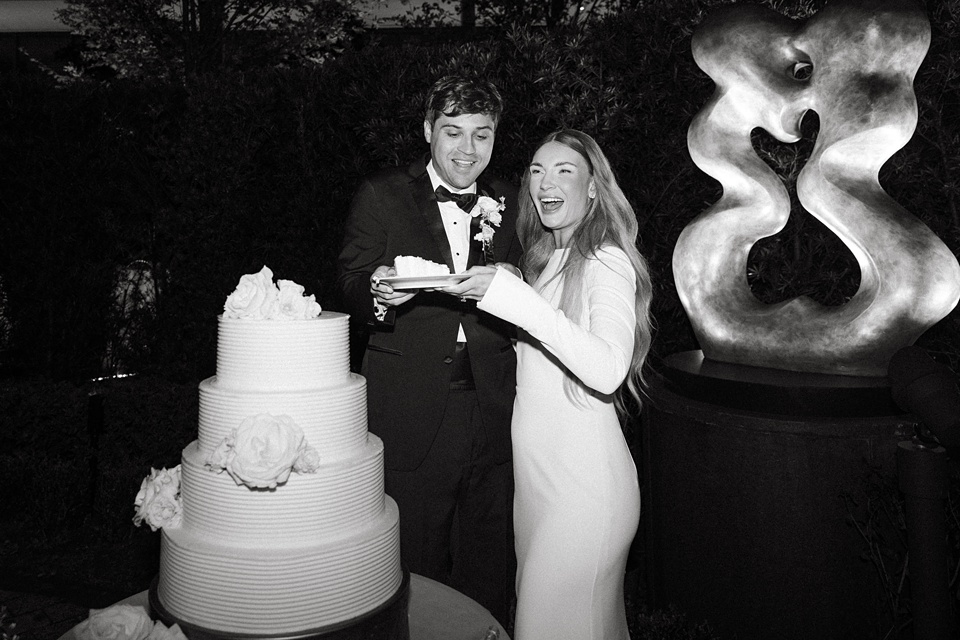 The Four Seasons courtyard set up for an intimate outdoor wedding ceremony.,Houston Wedding