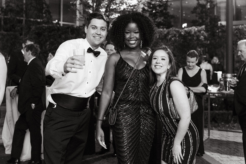 The Four Seasons courtyard set up for an intimate outdoor wedding ceremony.,Romantic floral arrangements by Leaf and Petal