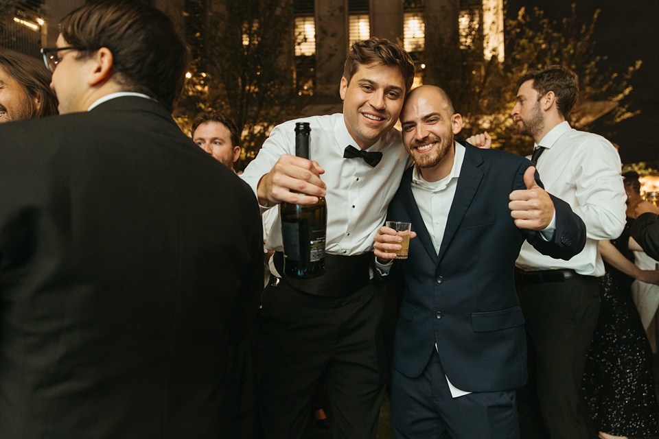 Bride Alexandra in her Vagabond Bridal gown holding a romantic bouquet by Leaf and Petal,Four Seasons New Orleans