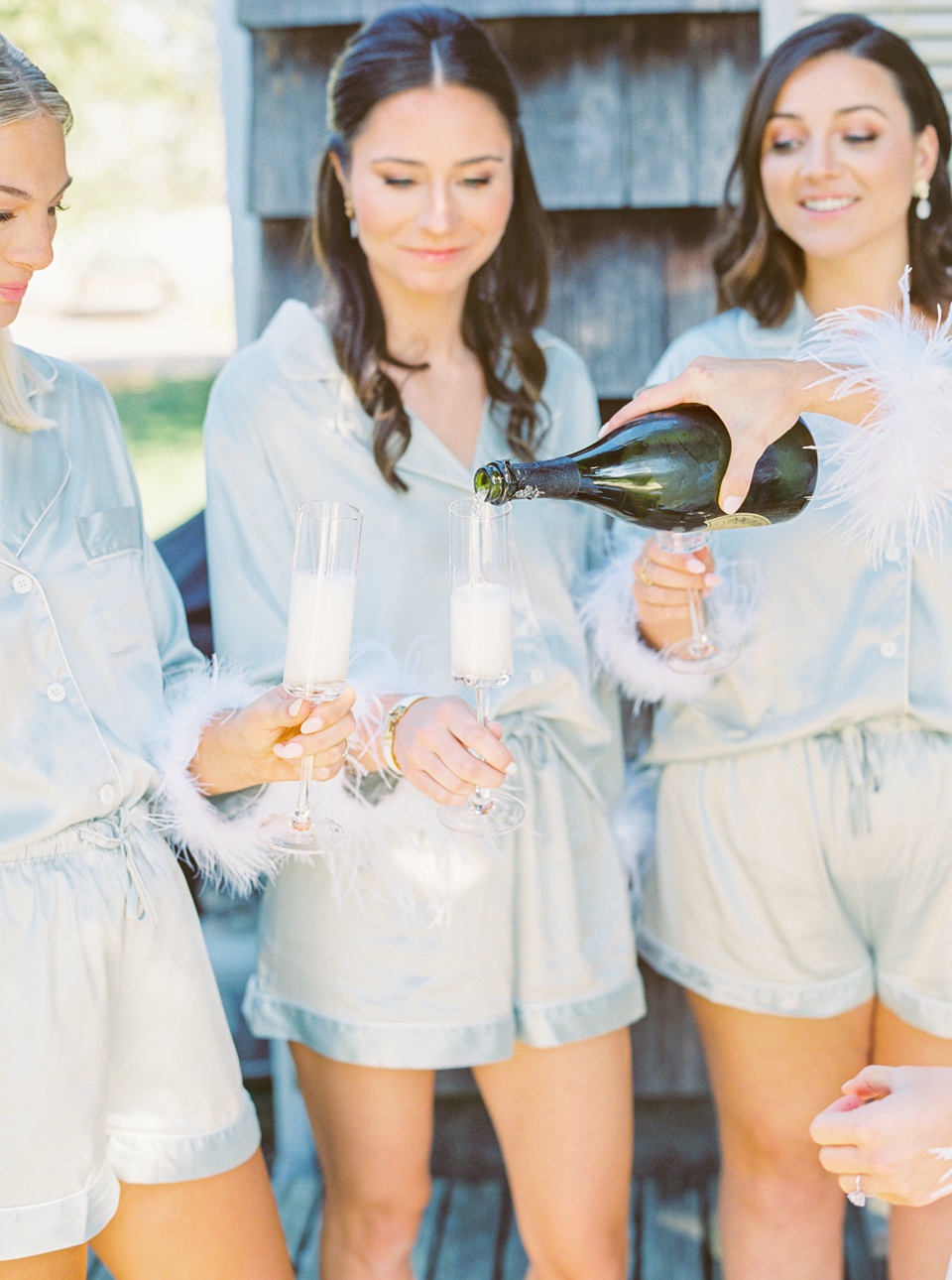 bride wearing gloves,Wolffer Estate