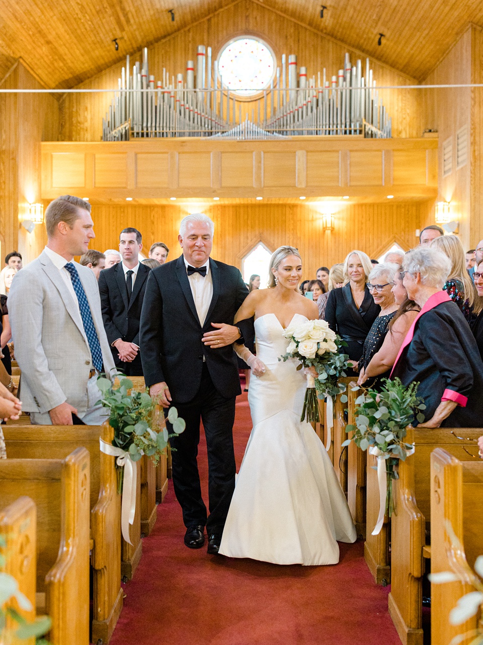 bride wearing gloves,mismatching bridesmaids