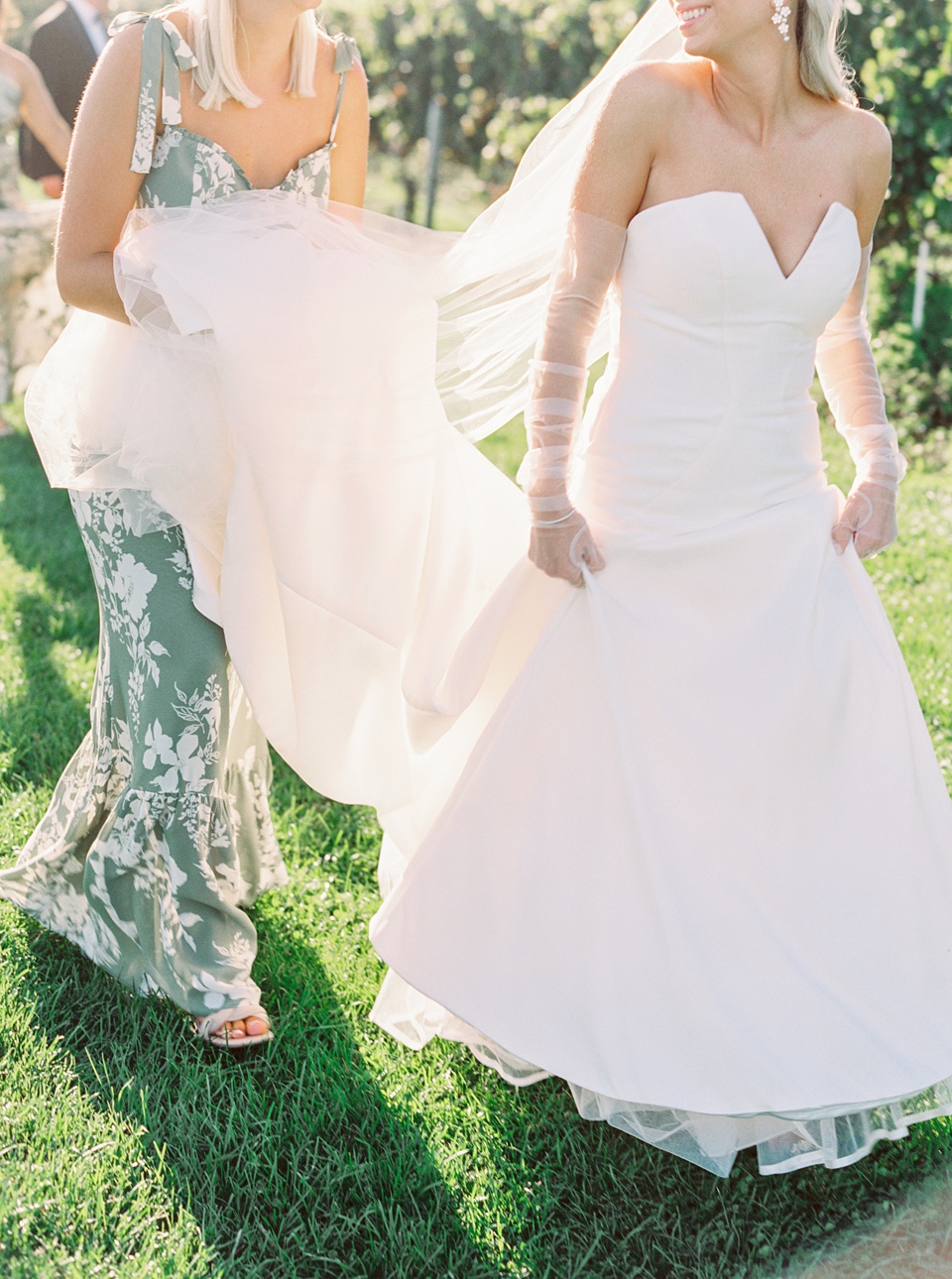 Windmill,mismatching bridesmaids