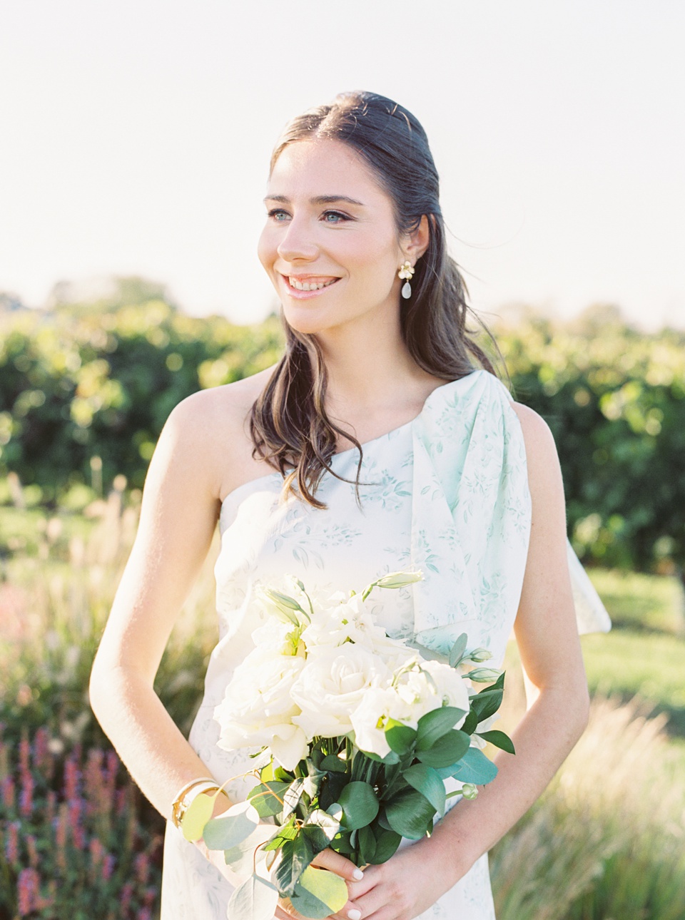 Green and white wedding,Windmill