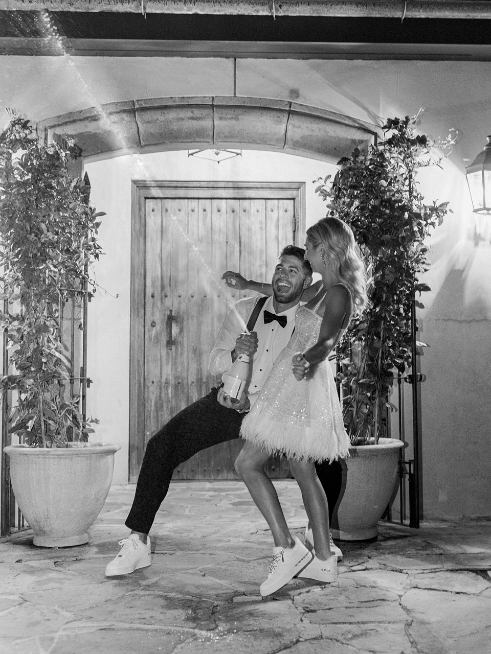 Green and white wedding,mismatching bridesmaids