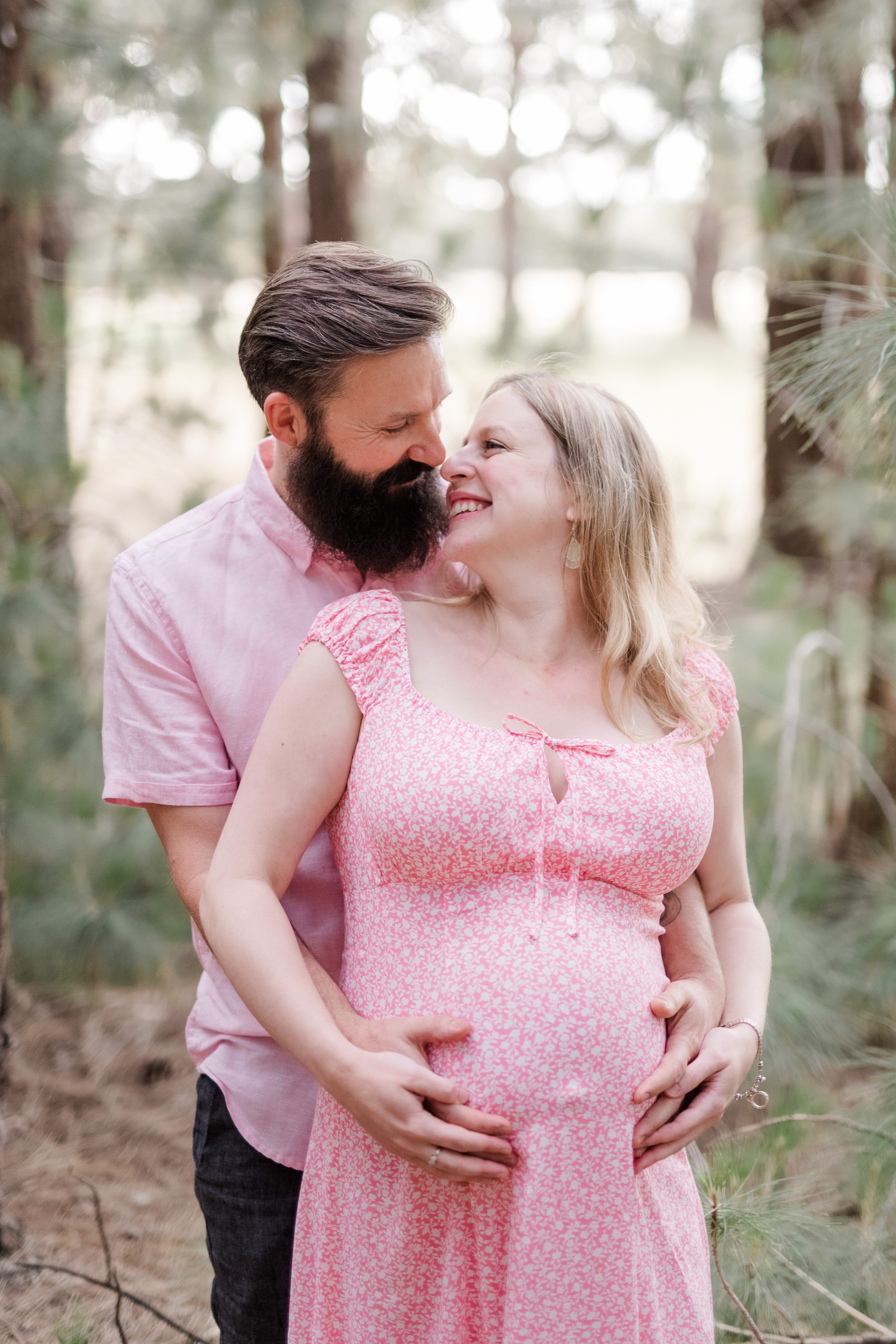 adelaide hills maternity session forest maternity session