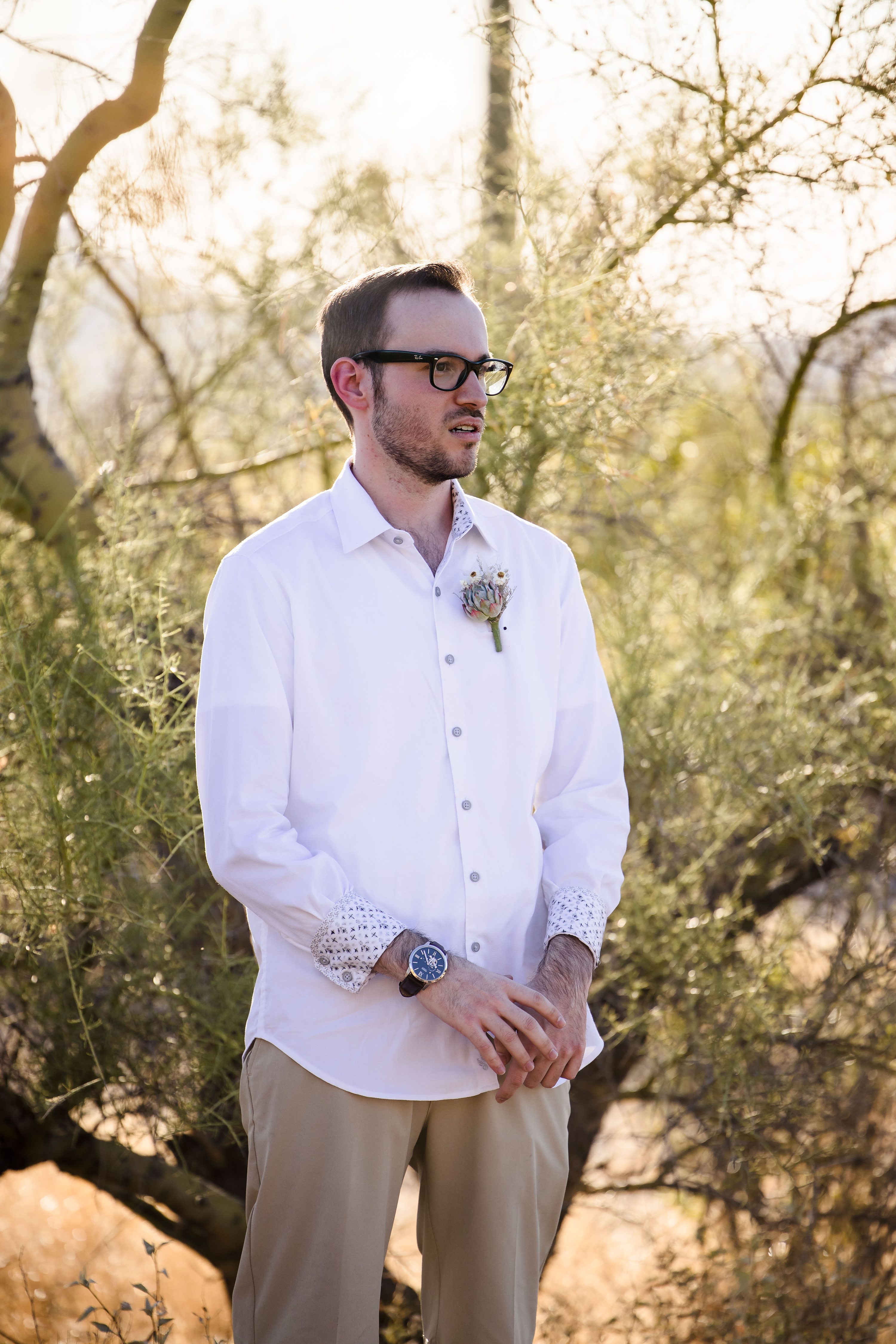 Groomsman at Arizona Micro Wedding