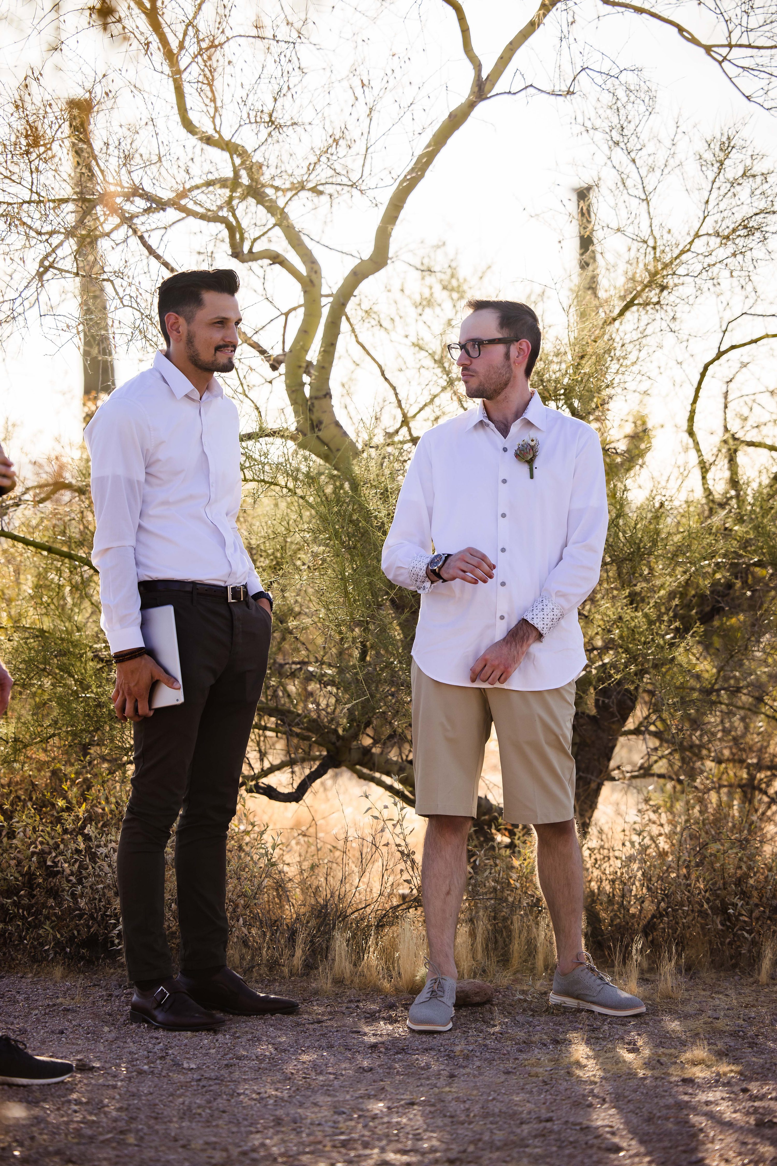 Groomsman at Arizona Micro Wedding