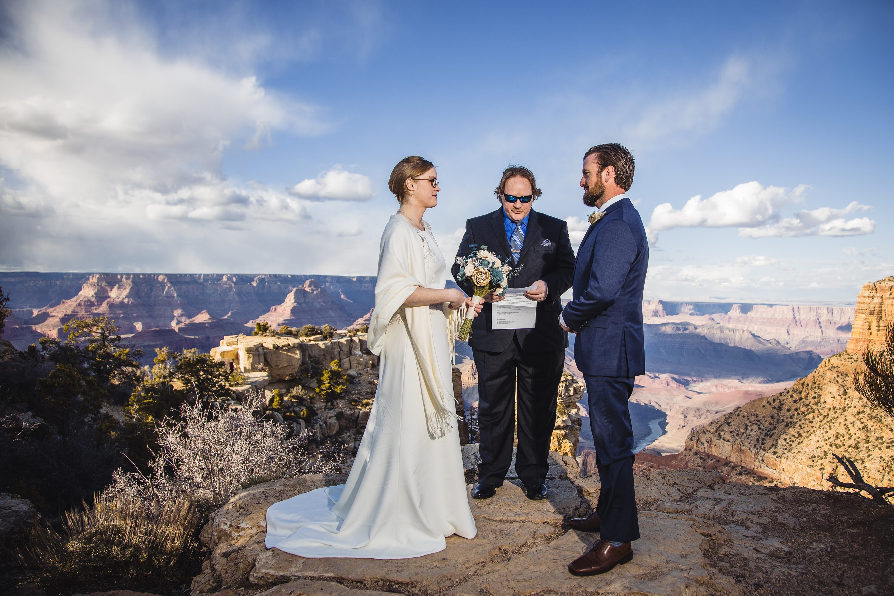 Arizona Elopement,Small Grand Canyon Wedding