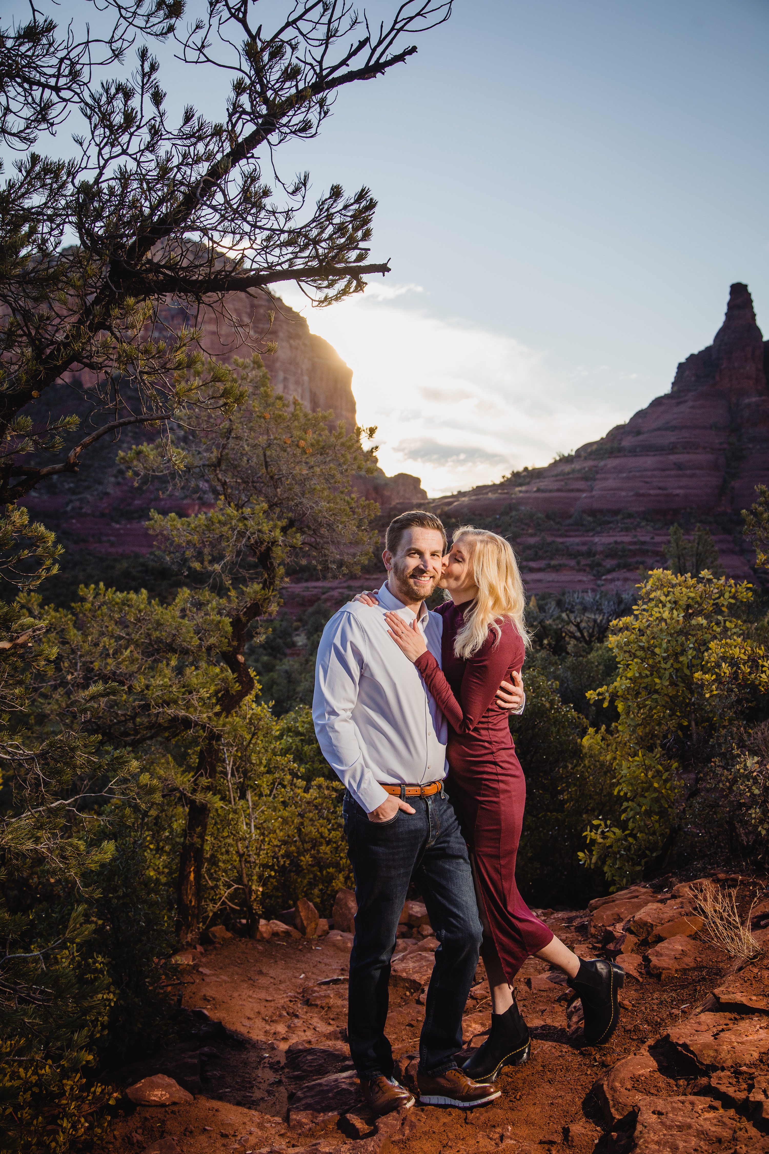 Sedona Sunrise Engagement,Sedona Engagement Photo session