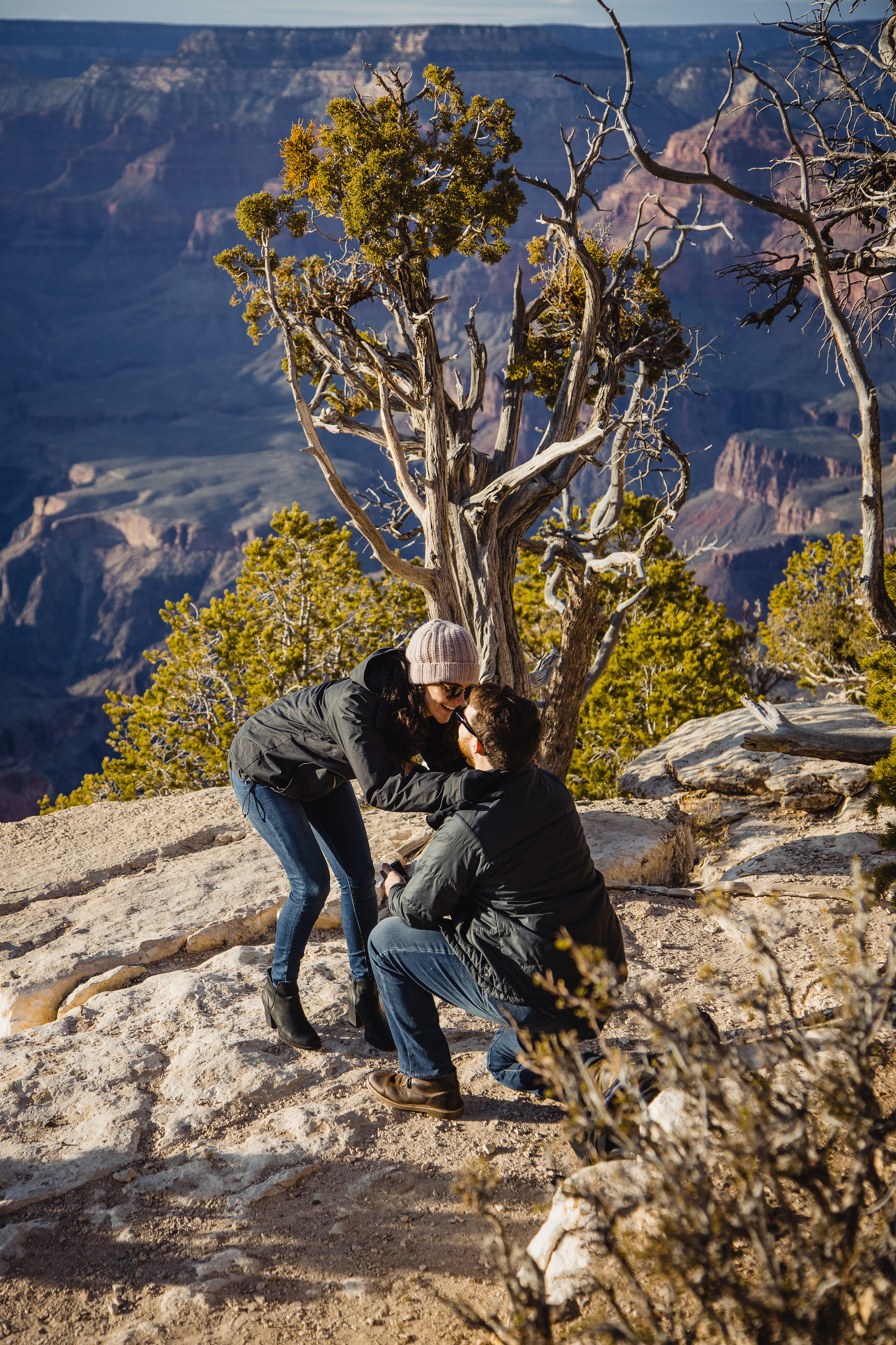 Grand Canyon Surprise Proposal,Grand Canyon Engagement Photographer