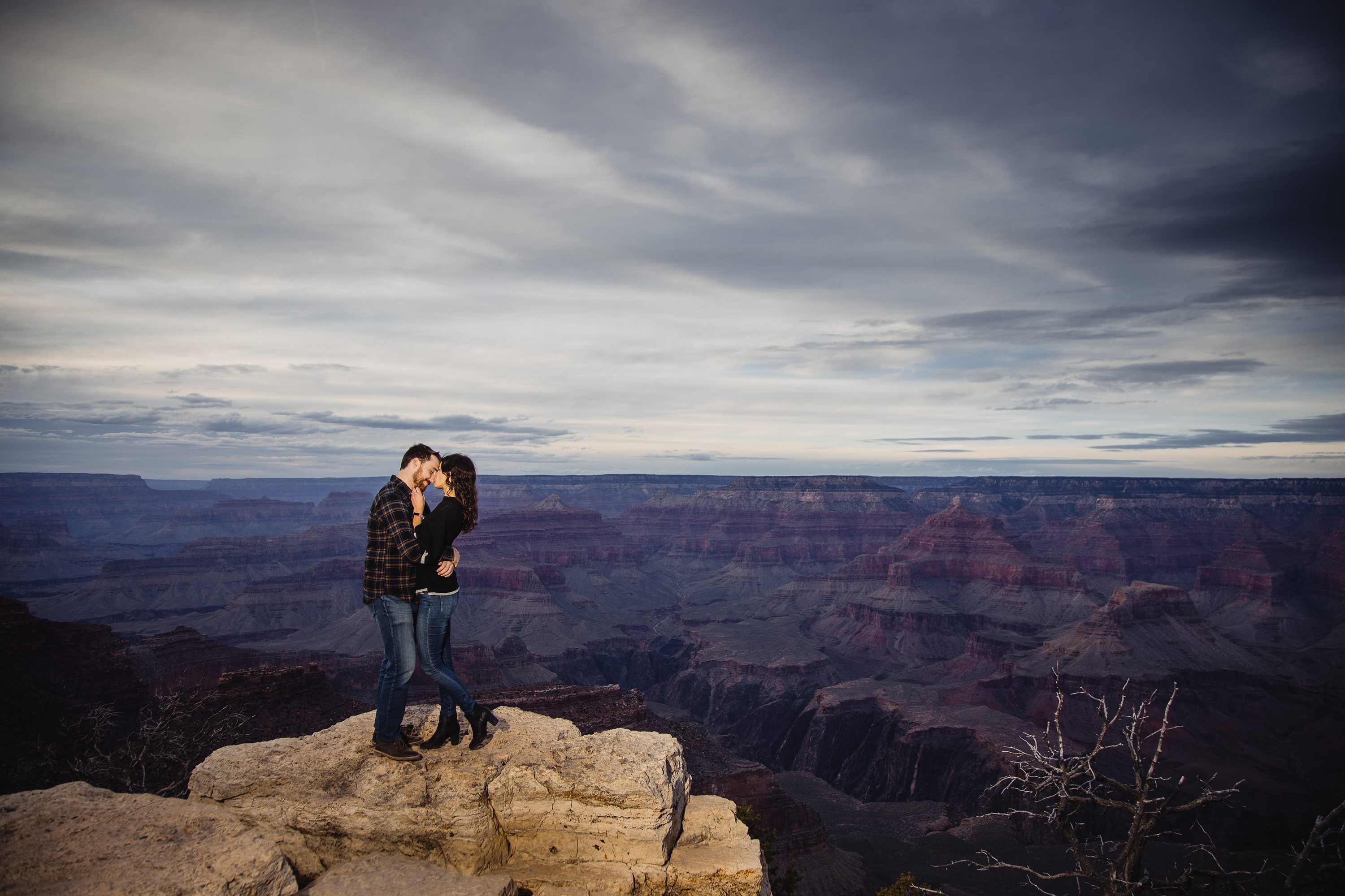 She Said Yes At The Grand Canyon,Grand Canyon Surprise Proposal Photography