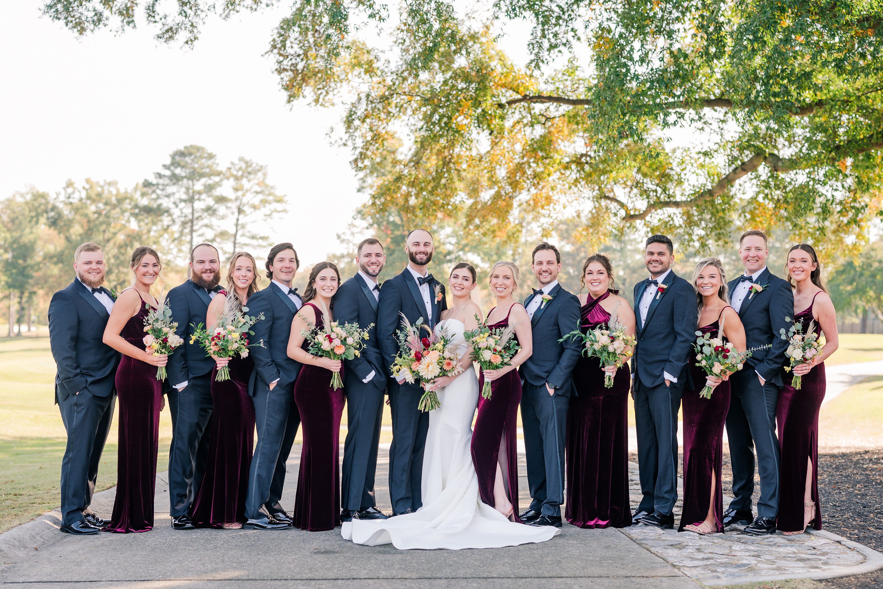 Willow Oaks Country Club,October golf course wedding