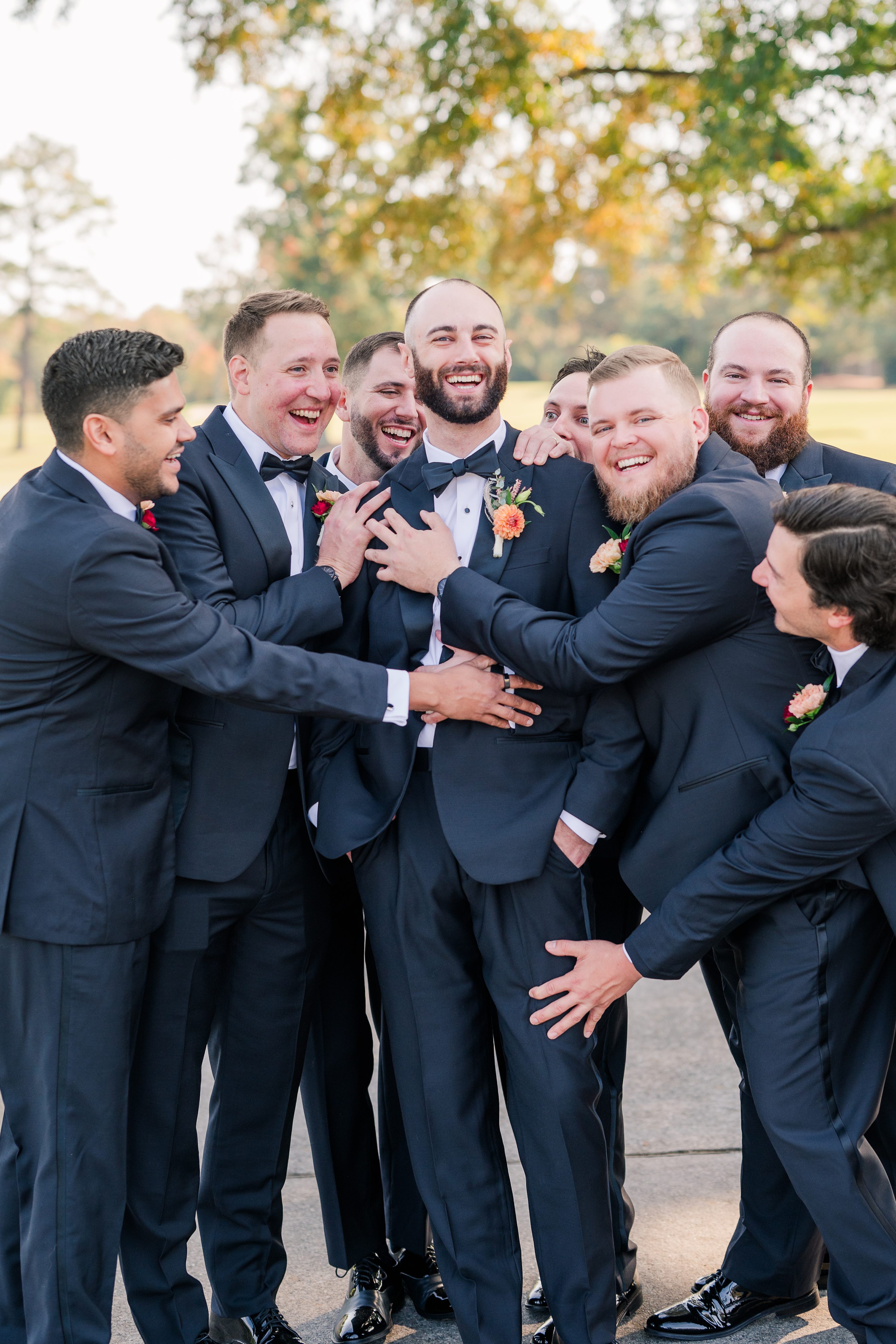 October golf course wedding