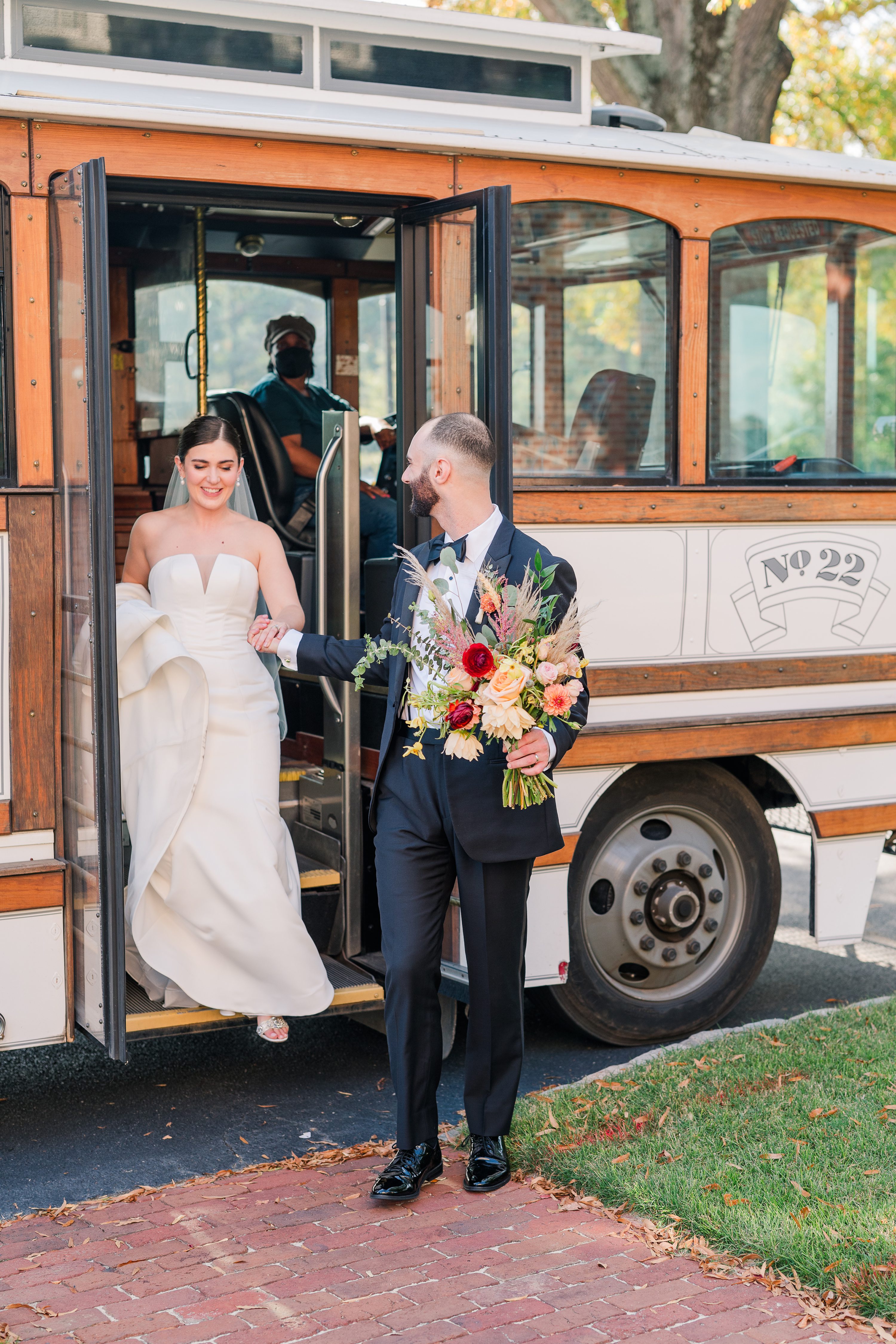 October golf course wedding