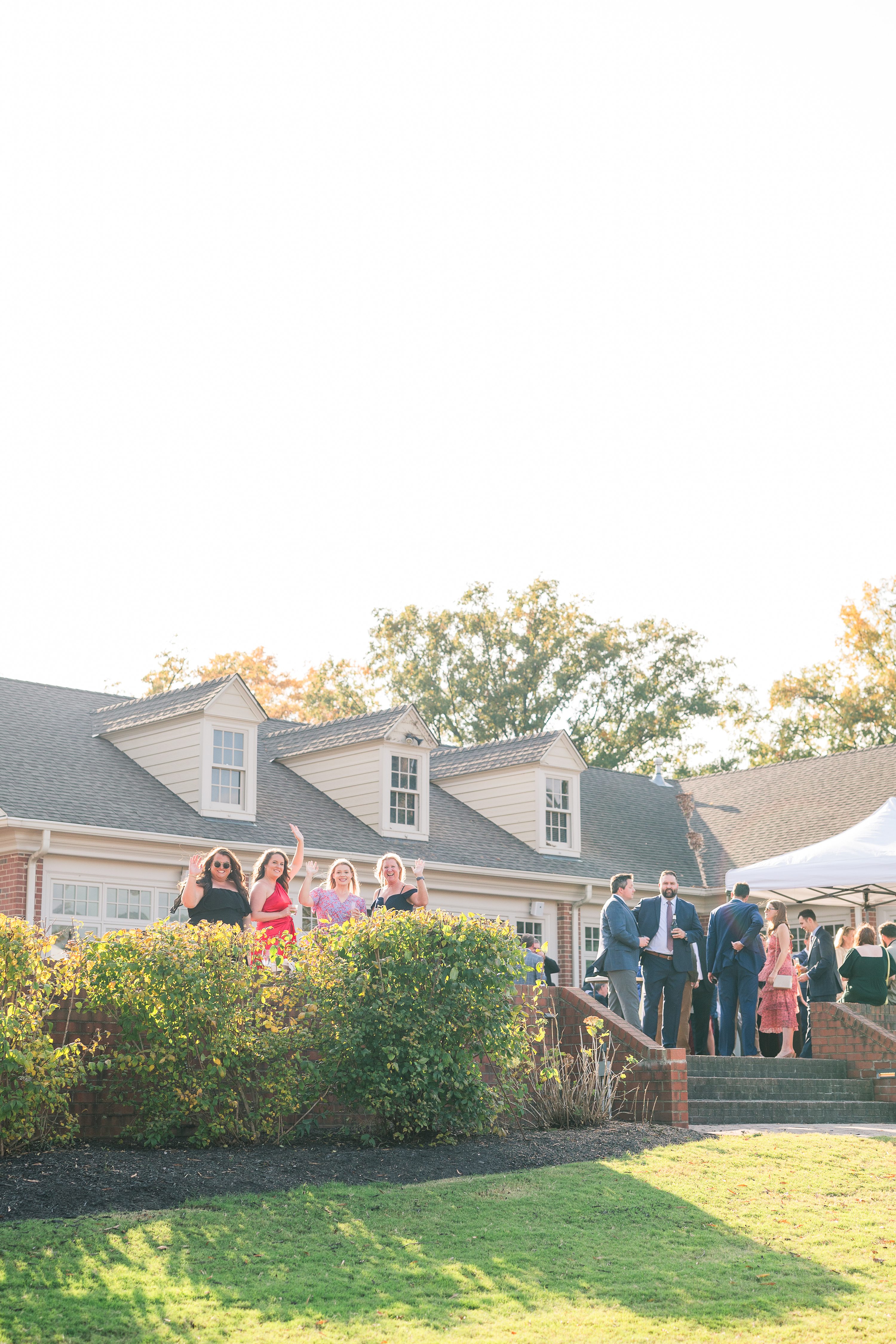 October golf course wedding