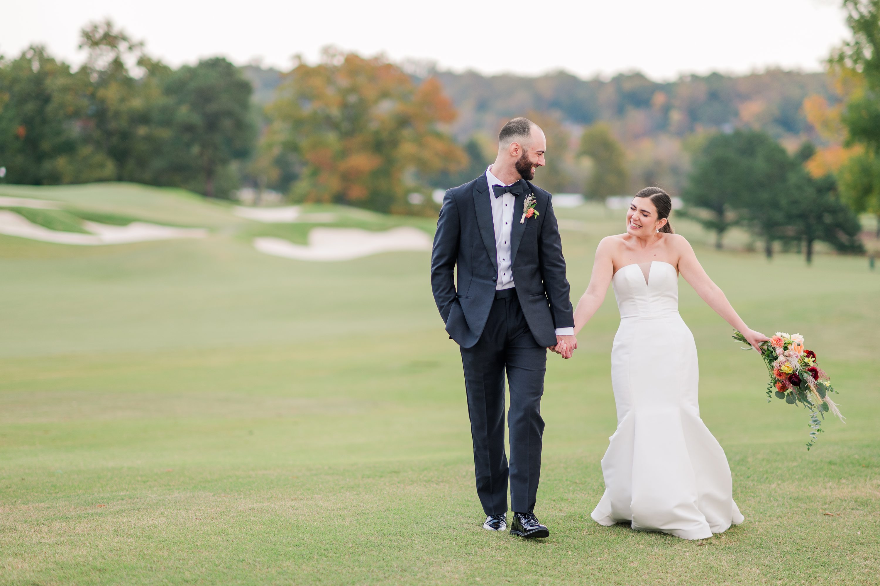 Richmond fall wedding,Golf course Richmond wedding