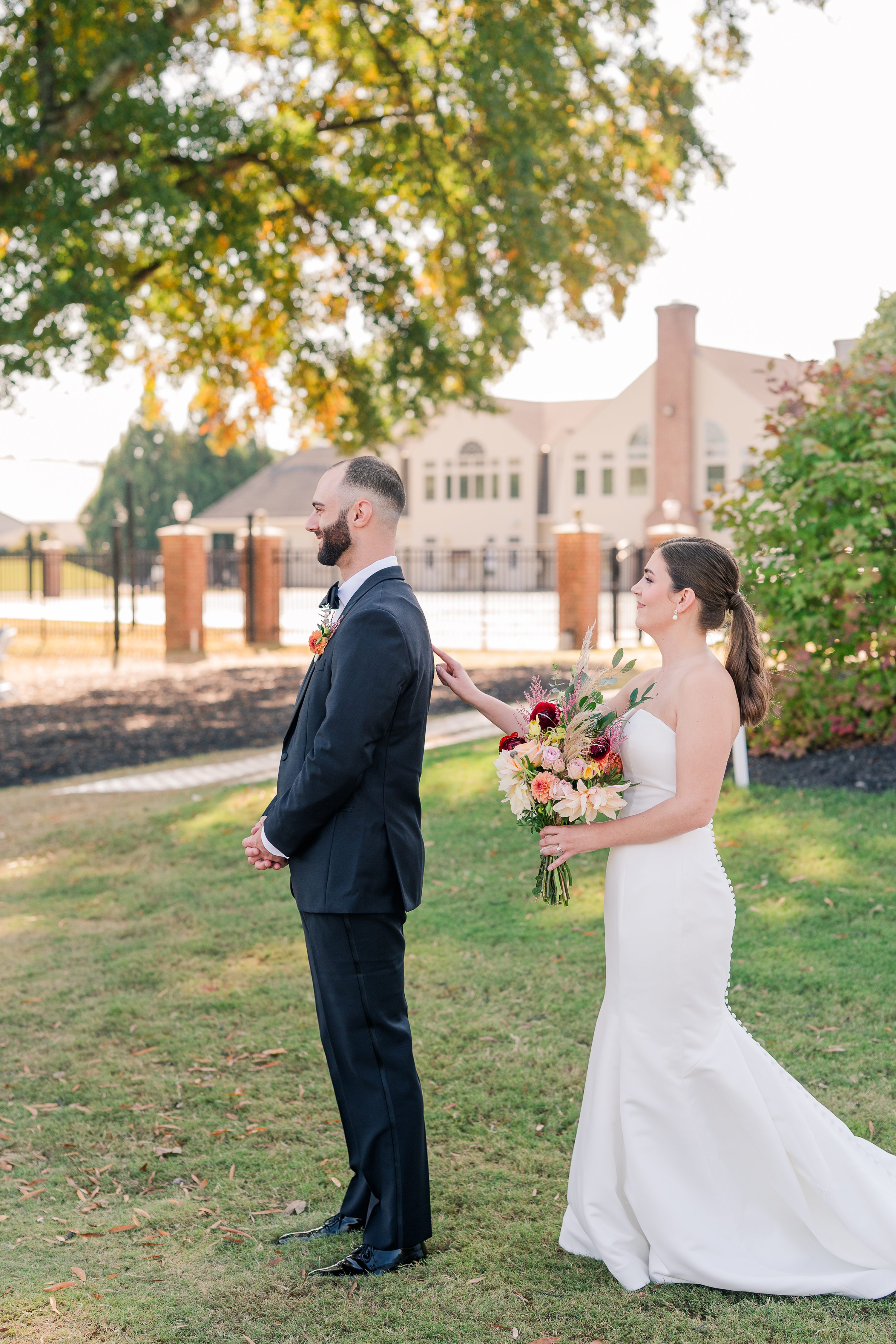 Golf course Richmond wedding,October golf course wedding