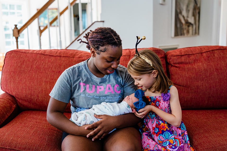 Welcoming a Sweet Baby Sister | Chapel Hill Newborn Photographer