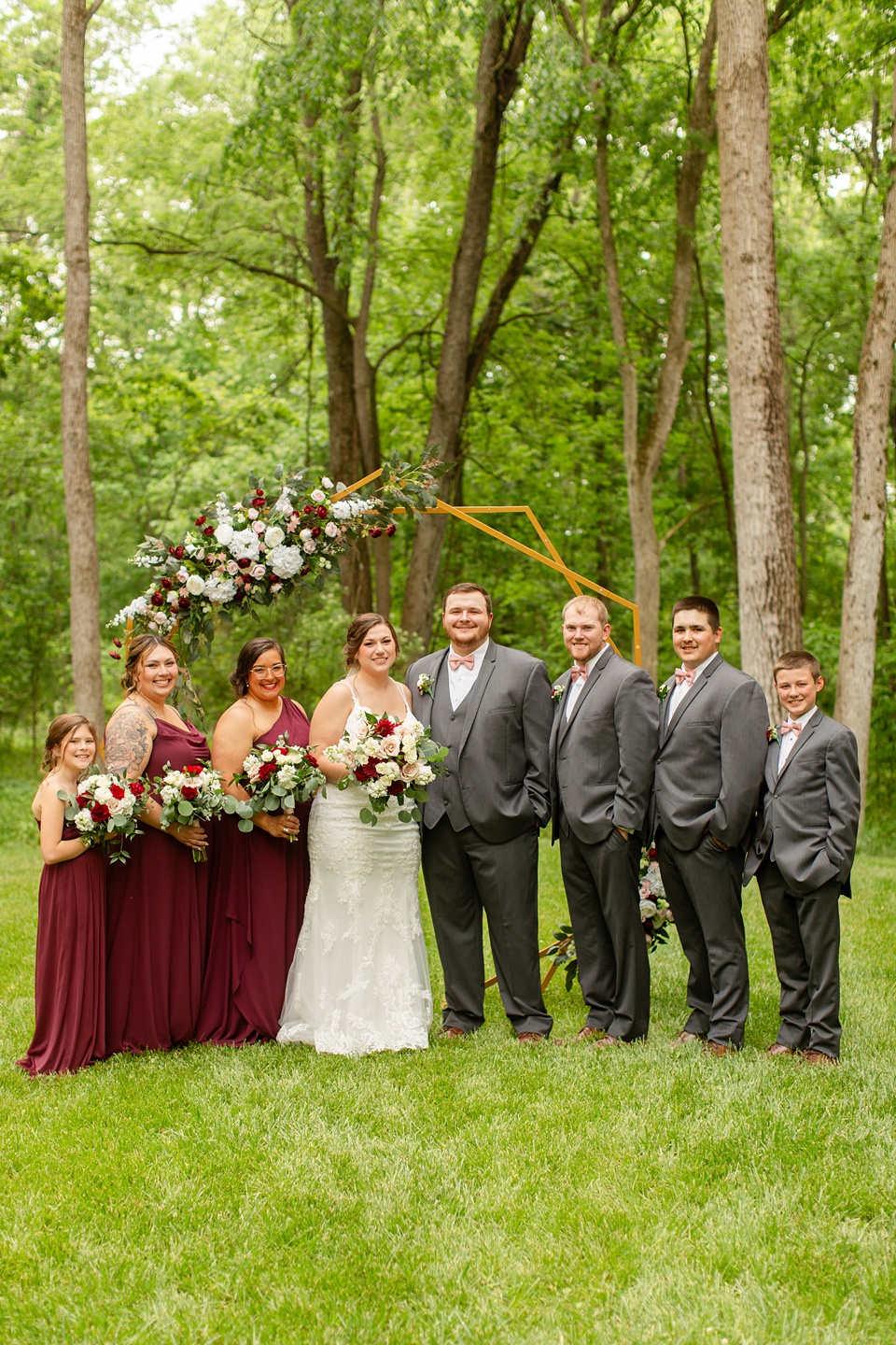 Burgundy hotsell summer wedding