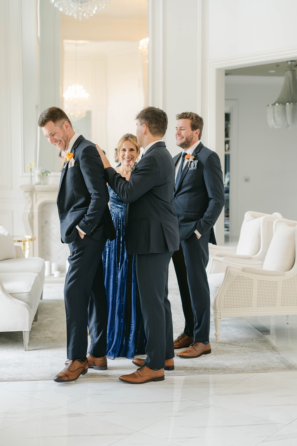  showcasing the groom's playful spirit and the strong bonds of friendship.

Sweet Anticipation Leading to the Ceremony:
As the hour of the ceremony approached, dancing