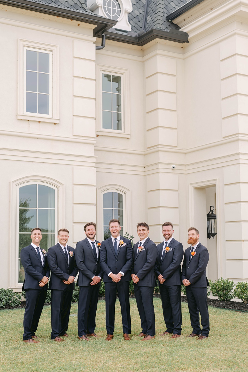  the groom and his groomsmen enjoyed some pre-ceremony bonding in the groom suite, elegance