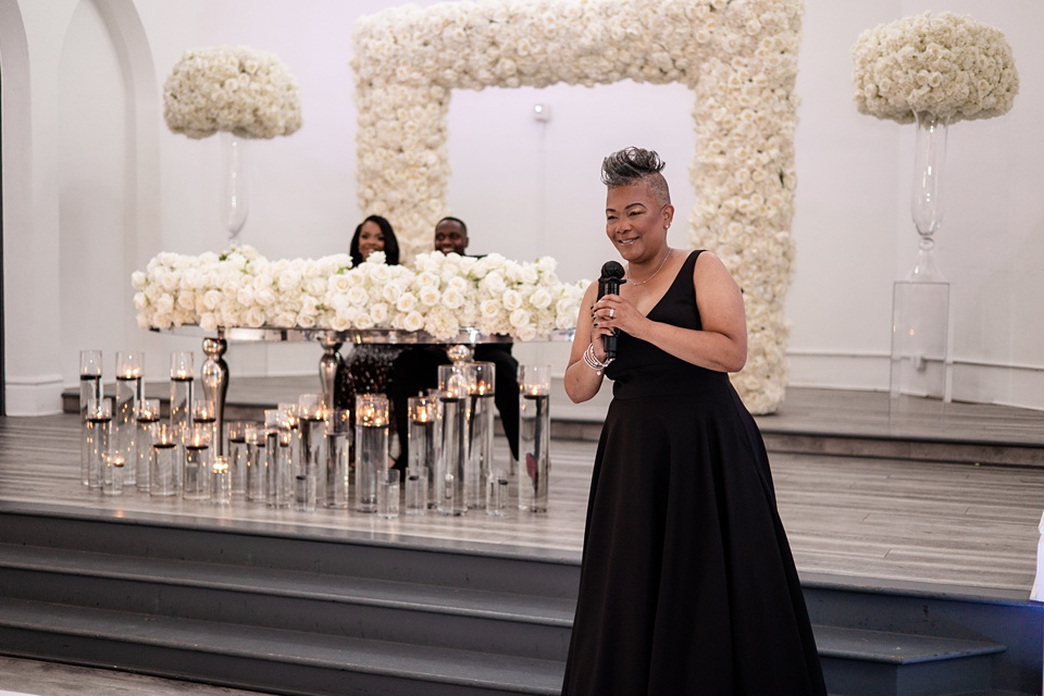 Mecole Hayes + Damien Snyder | Elegant Black + White wedding