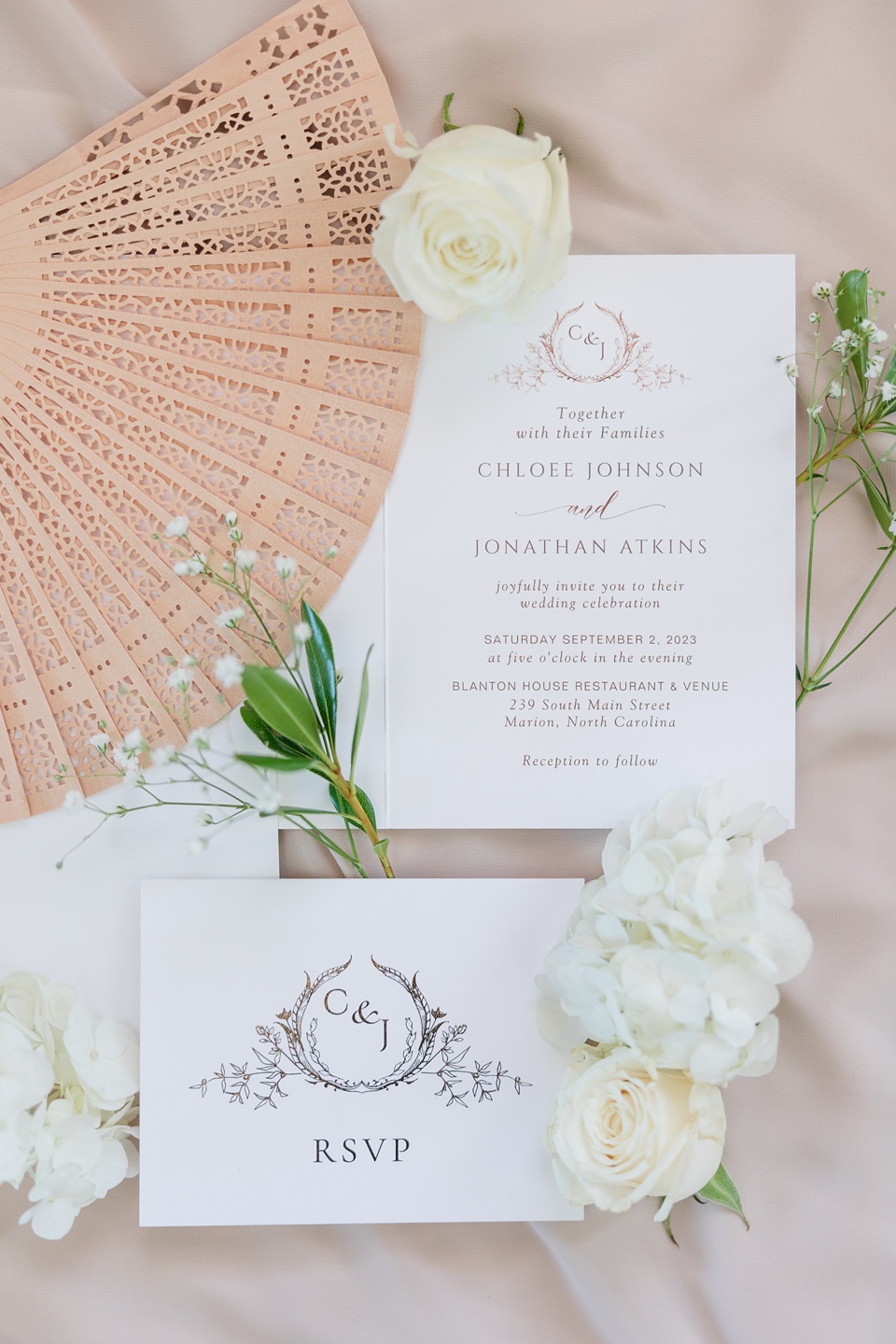 The Blanton House: A Historic Wedding Venue with Timeless Charm white floral,green and gold wedding
