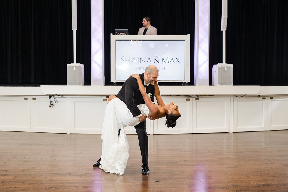 interatial wedding couple,black bride white groom