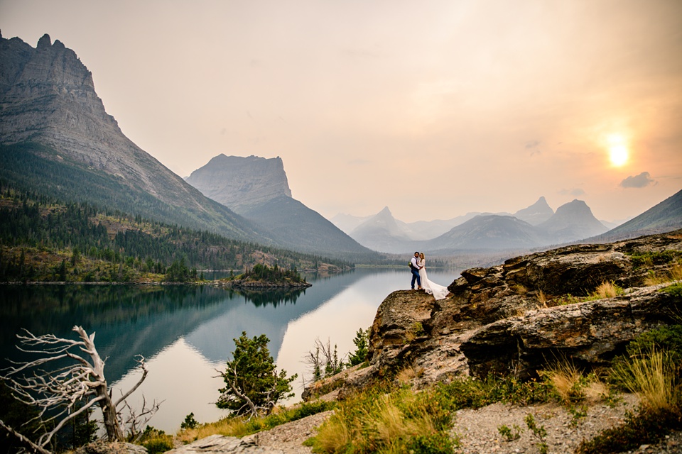 micro wedding,Adventure Elopement,Sun Point Glacier National Park,Sunset photos,Wildflower Wedding Photos,Unique Elopement,Going to the Sun Road