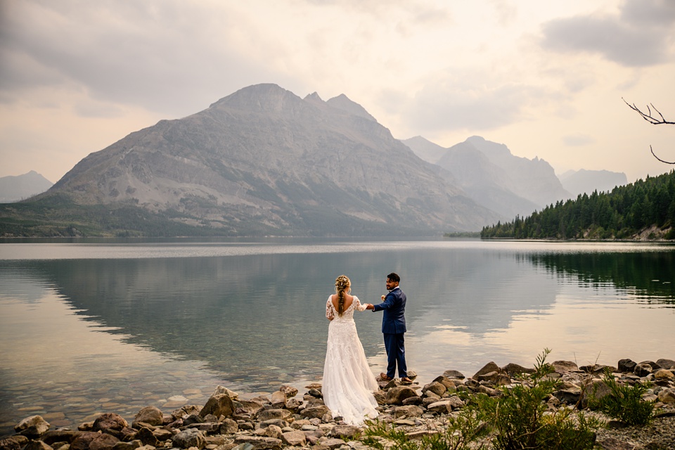 micro wedding,Adventure Elopement,Sun Point Glacier National Park,Sunset photos,Wildflower Wedding Photos,Unique Elopement,Going to the Sun Road