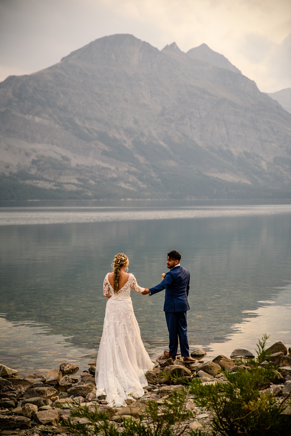 micro wedding,Adventure Elopement,Sun Point Glacier National Park,Sunset photos,Wildflower Wedding Photos,Unique Elopement,Going to the Sun Road