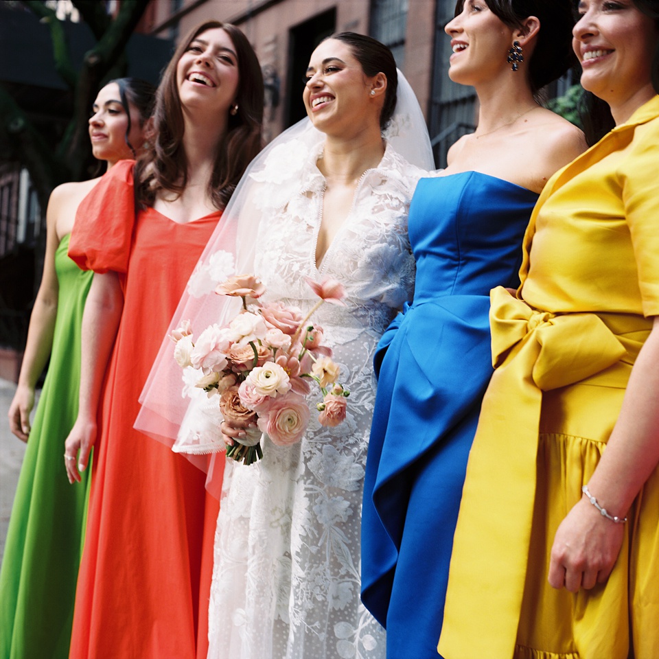 New York City Stoop Adorned with Romantic Spring Florals,nyc stoop wedding
