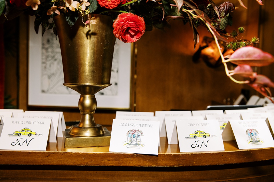 Bride and Groom on New York City Stoop,Reception at Monkey Bar with Vintage New York Vibes