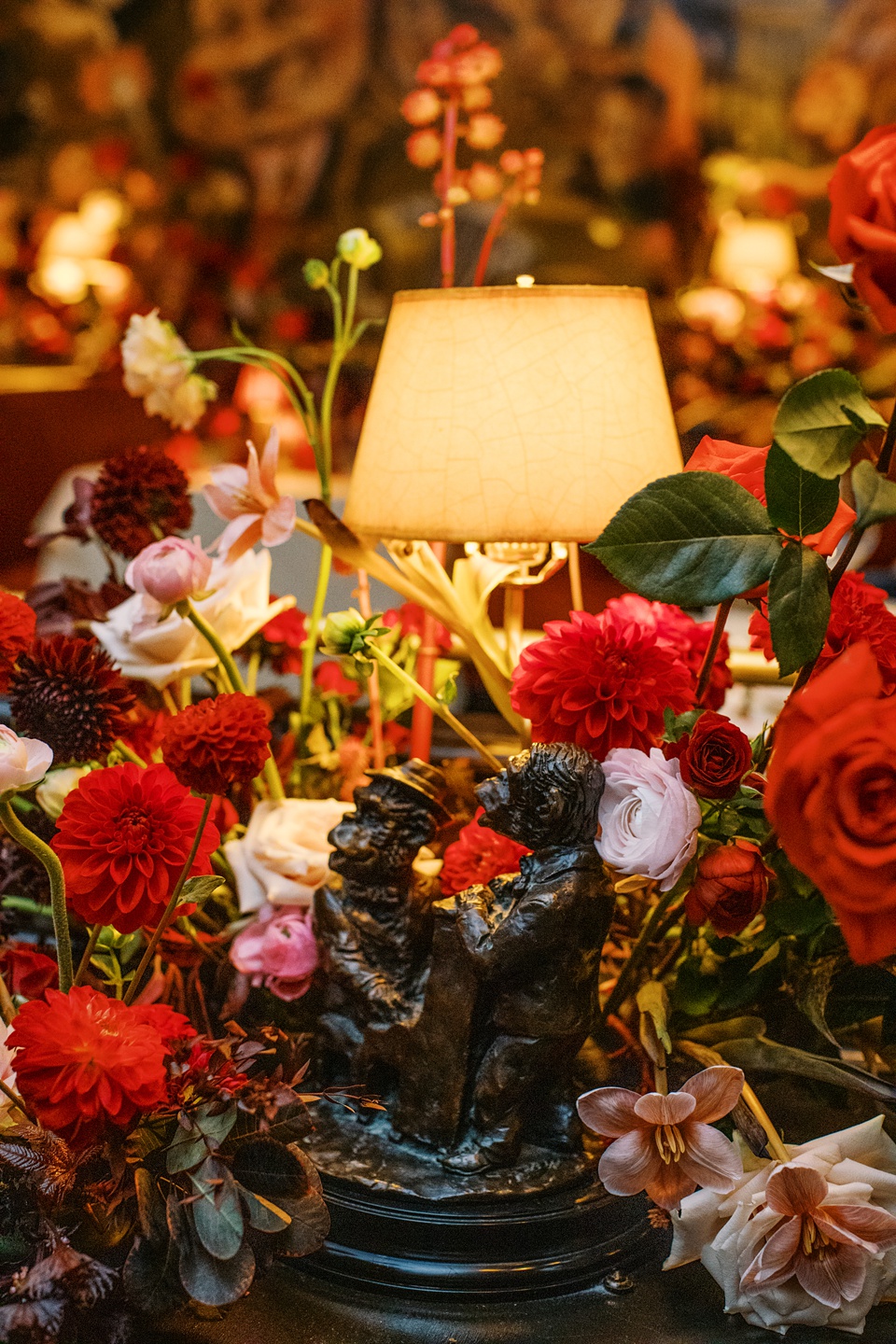 nyc stoop wedding,New York City Stoop Adorned with Romantic Spring Florals