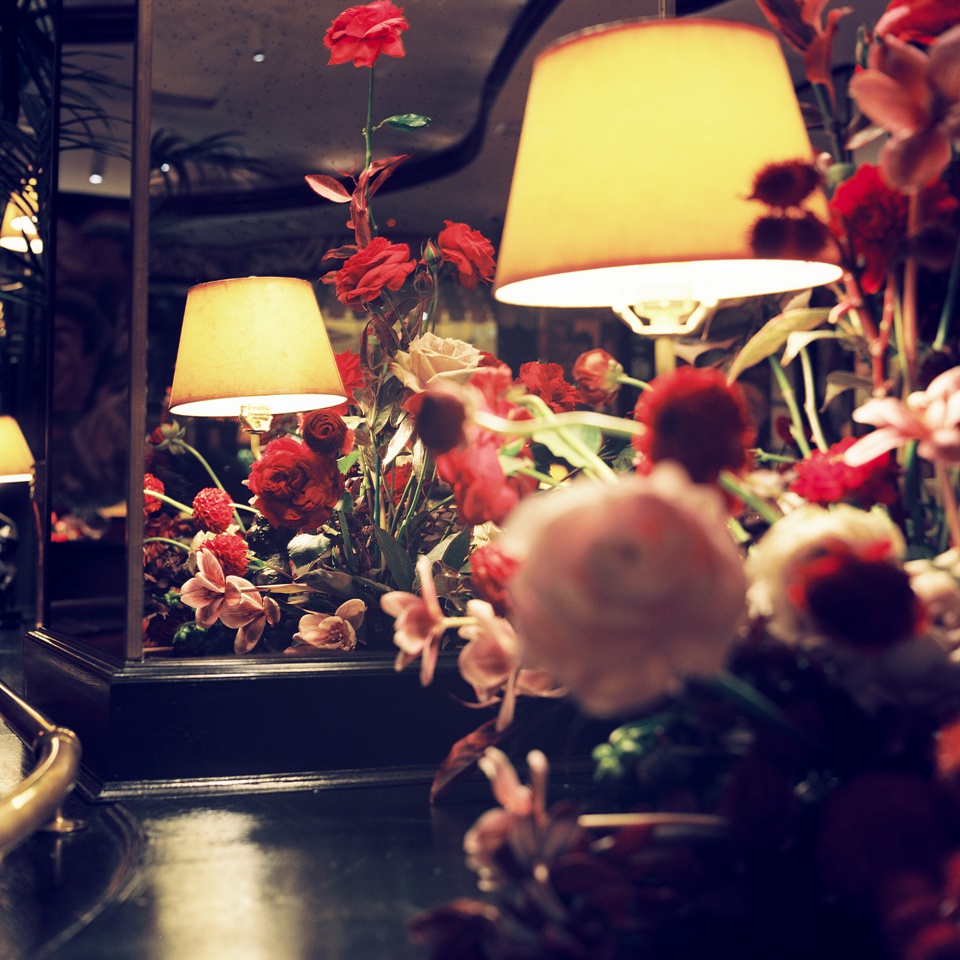 New York City Stoop Adorned with Romantic Spring Florals,nyc film wedding photographer