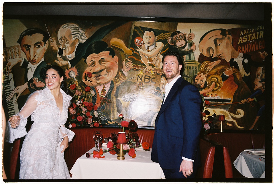 nyc stoop wedding,Bride and Groom on New York City Stoop