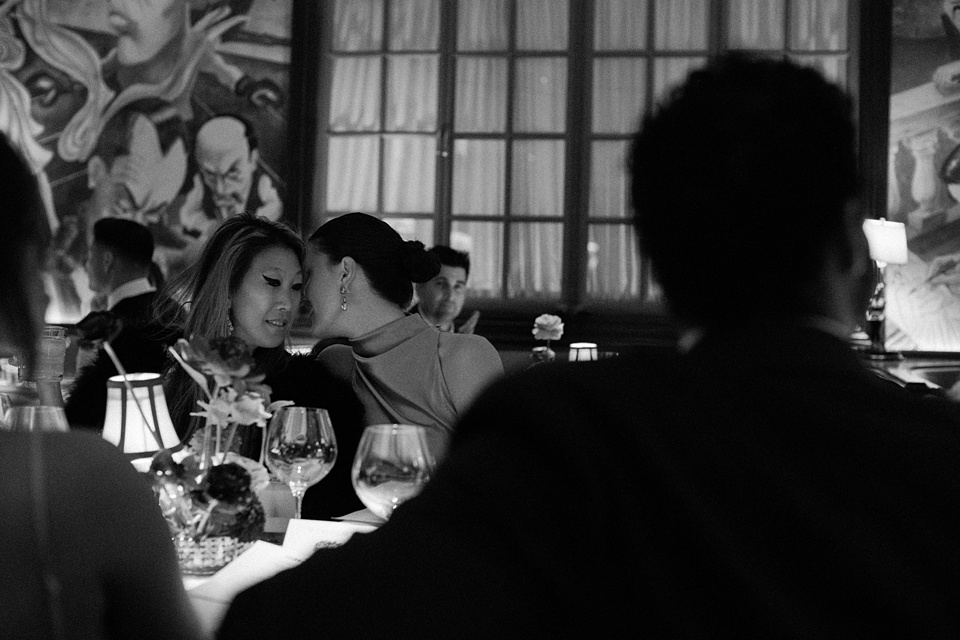 New York City Stoop Adorned with Romantic Spring Florals,Reception at Monkey Bar with Vintage New York Vibes