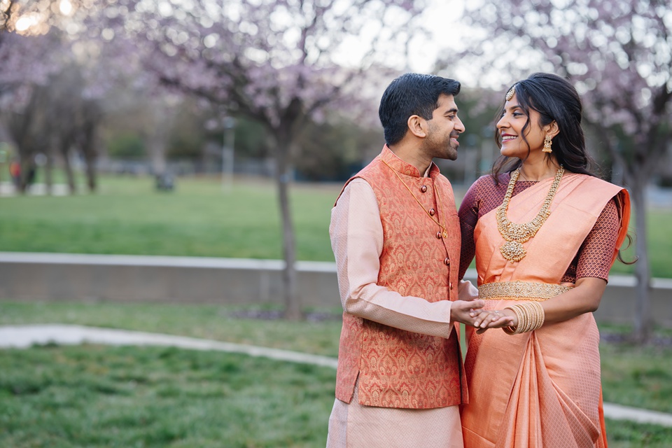 Photo of South Indian couple engagement photo