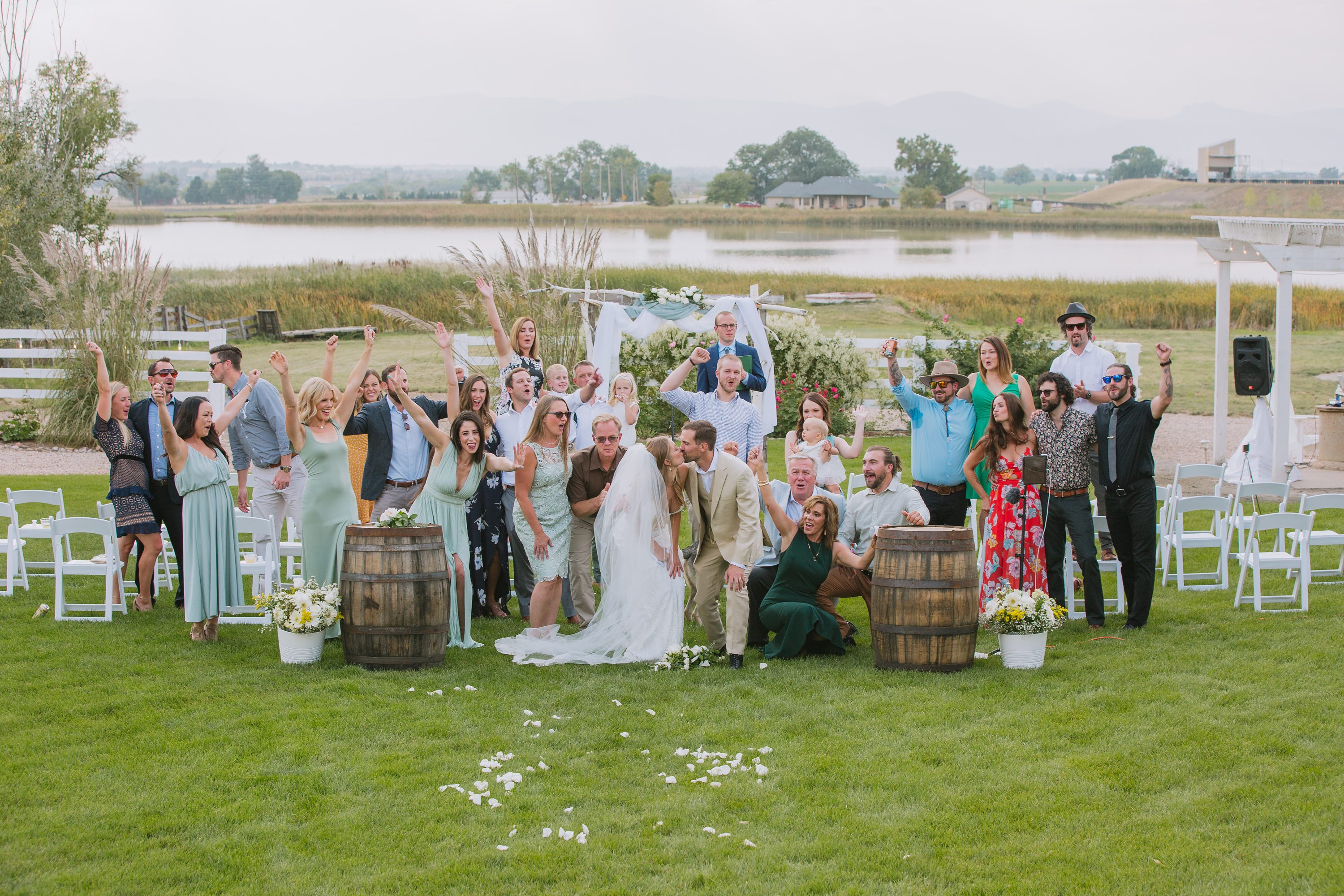 full wedding group photo