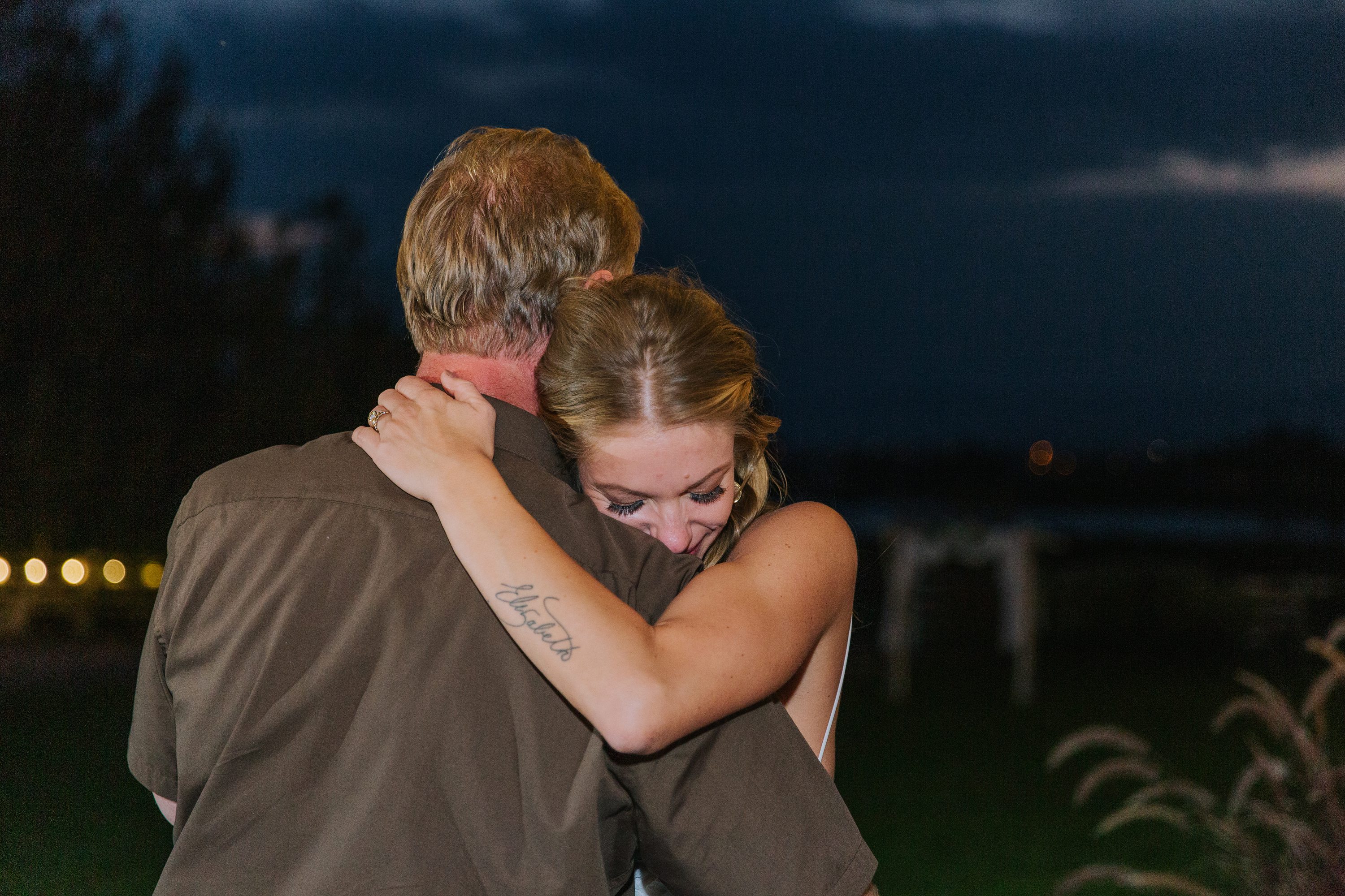 father of the bride,father daughter dance,bride with tattoos