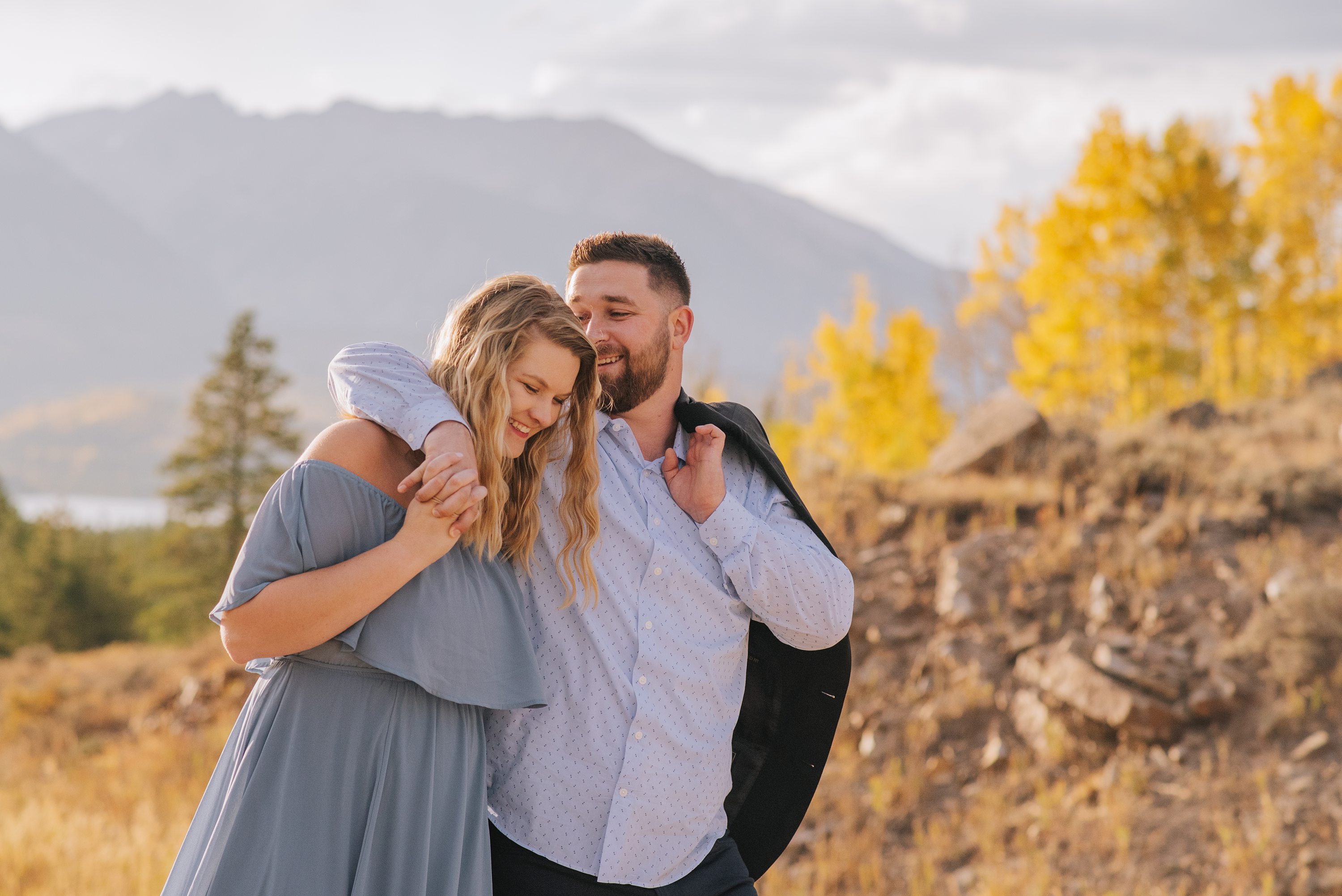  Colorado engagement photos, changing aspens